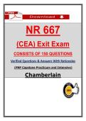 NR 667 CEA Exit Exam Chamberlain FNP &ndash; &lpar;2026&rpar; Actual Questions & Answers &lpar;Guarantee Pass&rpar;