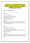 BIOL 2457 - Lab Practical 2 Questions and &NewLine;Complete Solutions Questions for Anatomy & &NewLine;Physiology Lab Practical 2