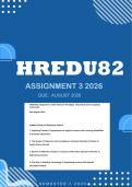 HREDU82 Assignment 3 Semester 2 2026 - Due August 2026