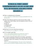 SURGICAL FIRST ASSIST COMPREHENSIVE STUDY GUIDE 2026 FULL QUESTIONS AND SOLUTIONS GRADED A&plus;&period;pdf&NewLine;&NewLine;