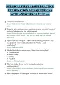 SURGICAL FIRST ASSIST PRACTICE EXAMINATION 2026 QUESTIONS WITH ANSWERS GRADED A&plus;&period;pdf&NewLine;&NewLine;