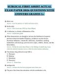 SURGICAL FIRST ASSIST ACTUAL EXAM PAPER 2026 QUESTIONS WITH ANSWERS GRADED A&plus;&period;pdf&NewLine;&NewLine;