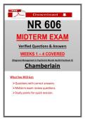 NR 606 Midterm Exam Chamberlain PMHNP &ndash; &lpar;2026&rpar; Actual Questions & Answers &lpar;Guarantee Pass&rpar;