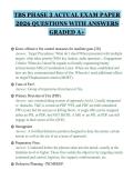 TBS PHASE 3 ACTUAL EXAM PAPER 2026 QUESTIONS WITH ANSWERS GRADED A&plus;