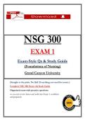 NSG 300 Exam 1 &ndash; Foundations of Nursing Grand Canyon University &lpar;2026&sol;2027&rpar; Exam-Style Questions & Complete Study Guide &lpar;100&percnt; Guaranteed&rpar;