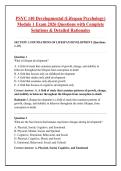 PSYC 140 Developmental &lpar;Lifespan Psychology&rpar; &NewLine;Module 1 Exam 2026 Questions with Complete &NewLine;Solutions & Detailed Rationales 