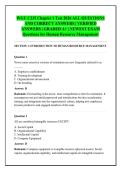 WGU C235 Chapter 1 Test 2026 ALL QUESTIONS &NewLine;AND CORRECT ANSWERS &vert; VERIFIED &NewLine;ANSWERS &vert; GRADED A&plus; &vert; NEWEST EXAM &NewLine;Questions for Human Resource Management