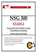 NSG 300 Exam 2 &ndash; Foundations of Nursing Grand Canyon University &lpar;2026&sol;2027&rpar; Exam-Style Questions & Complete Study Guide &lpar;100&percnt; Guaranteed&rpar;