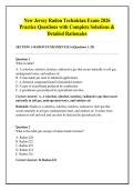 New Jersey Radon Technician Exam 2026 &NewLine;Practice Questions with Complete Solutions & &NewLine;Detailed Rationales 