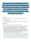 TEST BANK FOR PATHOPHYSIOLOGY THE BIOLOGIC BASIS FOR DISEASE IN ADULTS AND CHILDREN 8 TH EDITION BY&period;pdf&NewLine;&NewLine;