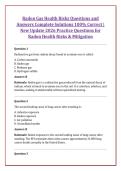 Radon Gas Health Risks Questions and &NewLine;Answers Complete Solutions 100&percnt; Correct &vert; &NewLine;New Update 2026 Practice Questions for &NewLine;Radon Health Risks & Mitigation