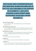 TEST BANK FOR PATHOPHYSIOLOGY THE BIOLOGIC BASIS FOR DISEASE IN ADULTS AND CHILDREN 8 TH EDITION BY &lpar;3&rpar;&period;pdf&NewLine;&NewLine;