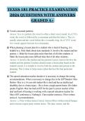 TEXES 181 PRACTICE EXAMINATION 2026 QUESTIONS WITH ANSWERS GRADED A&plus;