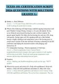 TEXES 181 CERTIFICATION SCRIPT 2026 QUESTIONS WITH SOLUTIONS GRADED A&plus;