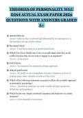THEORIES OF PERSONALITY WGU D564 ACTUAL EXAM PAPER 2026 QUESTIONS WITH ANSWERS GRADED A&plus;&period;pdf&NewLine;&NewLine;