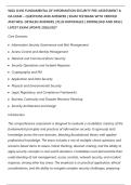 WGU D430 FUNDAMENTAL OF INFORMATION SECURITY PRE-ASSESSMENT &&NewLine;OA EXAM &ndash; QUESTIONS AND ANSWERS &vert; EXAM TESTBANK WITH VERIFIED&NewLine;AND WELL DETAILED ANSWERS &vert; PLUS RATIONALES &vert; DOWNLOAD AND PASS &vert;&NewLine;LATEST EXAM UPDATE 2026&sol;2027