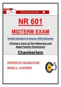 Chamberlain NR 601 Midterm & Final Exam Master Bundle &vert; 6 Full Exam Sets &vert; Guarantee Pass