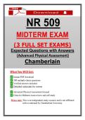 NR 509 Midterm Exam Chamberlain Advanced Physical Assessment &ndash; &lpar;2026&rpar; Actual Questions & Answers &lpar;Guarantee Pass&rpar;