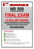Chamberlain NR 509 Final Exam Advanced Physical Assessment &ndash; &lpar;2026&rpar; Actual Questions & Answers &lpar;Guarantee Pass&rpar;