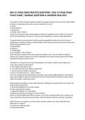 BSN 111 FINAL EXAM PRACTICE QUESTIONS &vert; BSN 111 FINAL EXAM STUDY GUIDE &vert; NURSING QUESTIONS & ANSWERS 2026&sol;2027