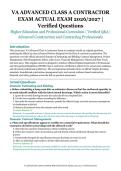 VA Advanced Class A Contractor Exam Actual Exam &ndash; Higher Education and Professional Curriculum &ndash; 2026&sol;2027 Academic Year &ndash; Verified Questions and Answers for Advanced Construction and Contracting Professionals
