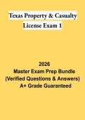 Texas Property & Casualty License Exam 1 PDF &vert; P&C Insurance Study Guide&comma; Practice Questions & Review 2026