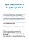 ISYE 6402 Time Series Analysis Final Exam ACTUAL EXAM 2026&sol;2027 &vert; Complete Exam-Style Questions &vert; Verified Q&A &vert; Pass Guaranteed - A&plus; Graded&NewLine;&NewLine;