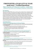 Firefighter 2 Exam Actual Exam &ndash; Higher Education and Professional Curriculum &ndash; 2026&sol;2027 Academic Year &ndash; Verified Questions and Answers for Advanced Fire Science and Emergency Response Professionals