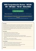 HESI Comprehensive Review for NCLEX-RN &vert; 300 Questions with Verified Answers and Rationales &vert; 7th Edition &vert; 2025&sol;2026 Latest
