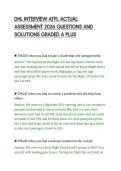 DHL INTERVIEW ATPL ACTUAL&NewLine;ASSESSMENT 2026 QUESTIONS AND&NewLine;SOLUTIONS GRADED A PLUS