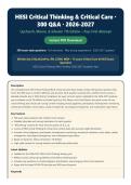HESI Critical Thinking & Critical Care 2026-2027 &vert; 300 Questions with Verified Answers and Rationales &vert; 7th Edition &vert; Graded A&plus; &vert; Latest Exam&NewLine;&NewLine;