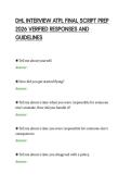 DHL INTERVIEW ATPL FINAL SCRIPT PREP&NewLine;2026 VERIFIED RESPONSES AND&NewLine;GUIDELINES