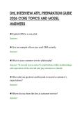 DHL INTERVIEW ATPL PREPARATION GUIDE&NewLine;2026 CORE TOPICS AND MODEL&NewLine;ANSWERS