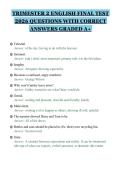 TRIMESTER 2 ENGLISH FINAL TEST 2026 QUESTIONS WITH CORRECT ANSWERS GRADED A&plus;&period;pdf&NewLine;&NewLine;