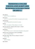 TRIMESTER 2 ENGLISH CERTIFICATION SCRIPT 2026 QUESTIONS WITH SOLUTIONS GRADED A&plus;&period;pdf&NewLine;&NewLine;