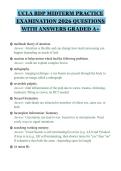UCLA BDP MIDTERM PRACTICE EXAMINATION 2026 QUESTIONS WITH ANSWERS GRADED A&plus;