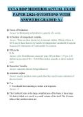 UCLA BDP MIDTERM ACTUAL EXAM PAPER 2026 QUESTIONS WITH ANSWERS GRADED A&plus;