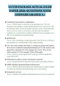 UCVTS PACKAGE ACTUAL EXAM PAPER 2026 QUESTIONS WITH ANSWERS GRADED A&plus;