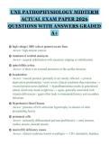 UNE PATHOPHYSIOLOGY MIDTERM ACTUAL EXAM PAPER 2026 QUESTIONS WITH ANSWERS GRADED A&plus;&period;pdf&NewLine;&NewLine;