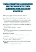 UNE PATHOPHYSIOLOGY MIDTERM CERTIFICATION SCRIPT 2026 QUESTIONS WITH SOLUTIONS GRADED A&plus;&period;pdf&NewLine;&NewLine;