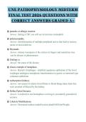 UNE PATHOPHYSIOLOGY MIDTERM FINAL TEST 2026 QUESTIONS WITH CORRECT ANSWERS GRADED A&plus;&period;pdf&NewLine;&NewLine;
