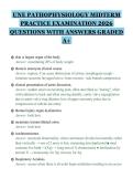 UNE PATHOPHYSIOLOGY MIDTERM PRACTICE EXAMINATION 2026 QUESTIONS WITH ANSWERS GRADED A&plus;&period;pdf&NewLine;&NewLine;