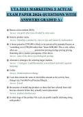 UTA 3321 MARKETING 3 ACTUAL EXAM PAPER 2026 QUESTIONS WITH ANSWERS GRADED A&plus;&period;pdf&NewLine;&NewLine;