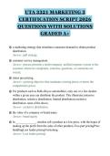 UTA 3321 MARKETING 3 CERTIFICATION SCRIPT 2026 QUESTIONS WITH SOLUTIONS GRADED A&plus;&period;pdf&NewLine;&NewLine;