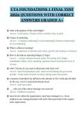 UTA FOUNDATIONS 1 FINAL TEST 2026 QUESTIONS WITH CORRECT ANSWERS GRADED A&plus;&period;pdf&NewLine;&NewLine;