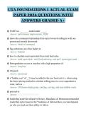 UTA FOUNDATIONS 1 ACTUAL EXAM PAPER 2026 QUESTIONS WITH ANSWERS GRADED A&plus;&period;pdf&NewLine;&NewLine;