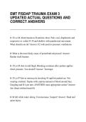EMT FISDAP TRAUMA EXAM 3&NewLine;UPDATED ACTUAL QUESTIONS AND&NewLine;CORRECT ANSWERS