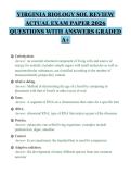 VIRGINIA BIOLOGY SOL REVIEW ACTUAL EXAM PAPER 2026 QUESTIONS WITH ANSWERS GRADED A&plus;&period;pdf&NewLine;&NewLine;