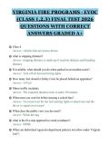 VIRGINIA FIRE PROGRAMS - EVOC &lpar;CLASS 1&comma;2&comma;3&rpar; FINAL TEST 2026 QUESTIONS WITH CORRECT ANSWERS GRADED A&plus;&period;pdf&NewLine;&NewLine;