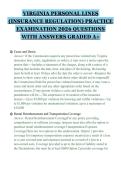 VIRGINIA PERSONAL LINES &lpar;INSURANCE REGULATION&rpar; PRACTICE EXAMINATION 2026 QUESTIONS WITH ANSWERS GRAD&period;pdf&NewLine;&NewLine;